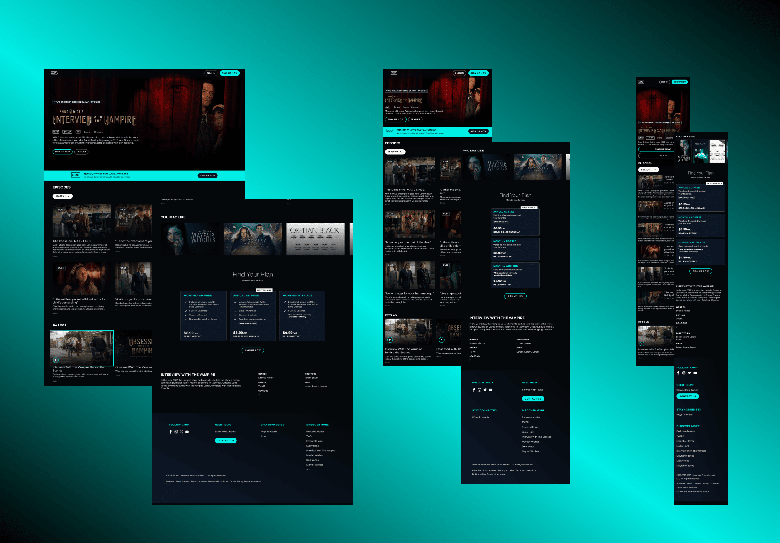 AMC Plus Landing Page